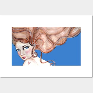 Mermaid Hair Don't Care Posters and Art